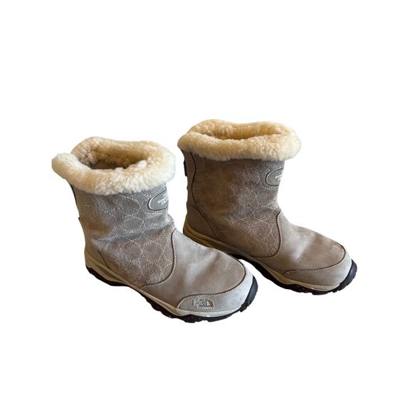 The North Face Neutral Beige Primaloft Insulated Winter Waterproof Boots US 71/2 - Picture 1 of 10